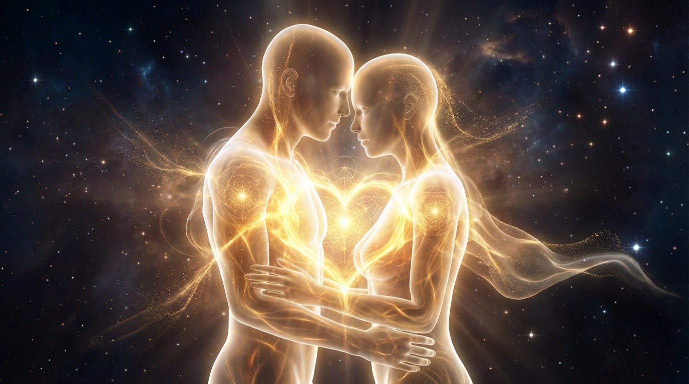 Wahre Liebe – Zwei Seelen deren Energie am Herzen verschmilzt